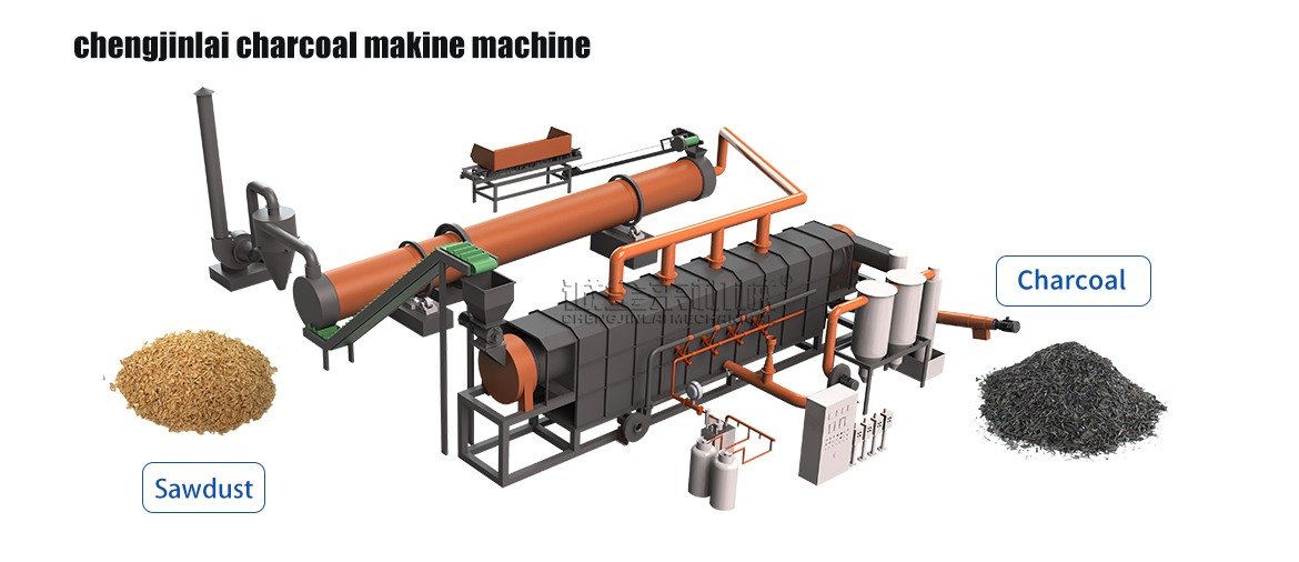 Biomass Charcoal Making Machine Process