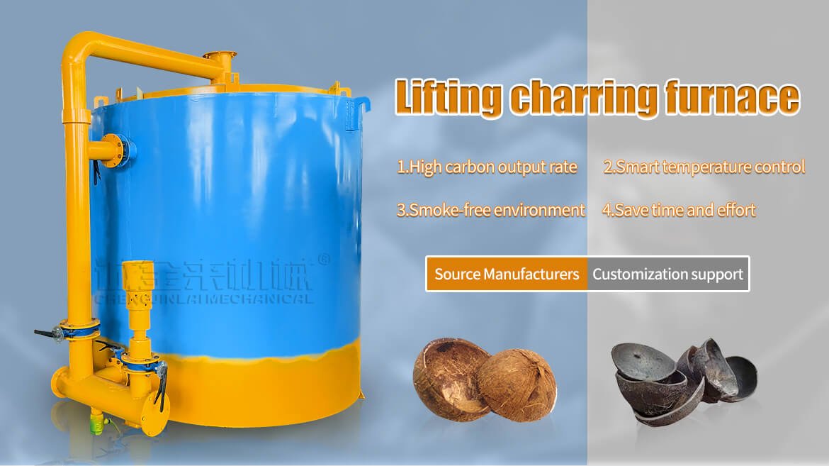 Coconut shell charcoal making machine Banner
