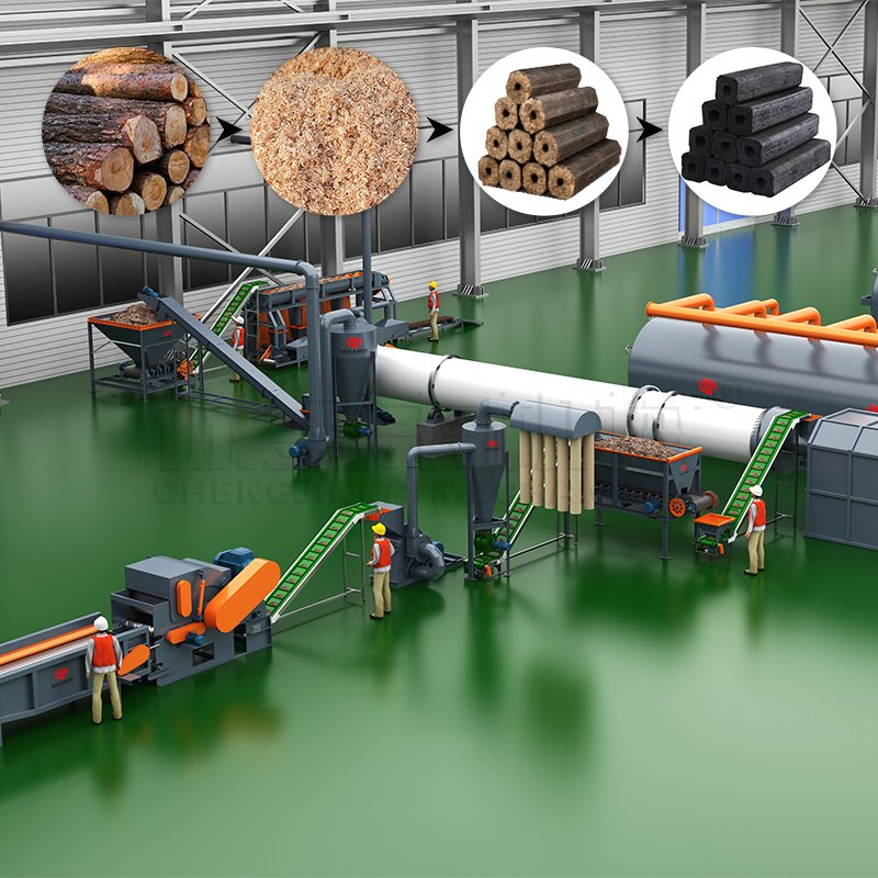 charcoal making machine production line