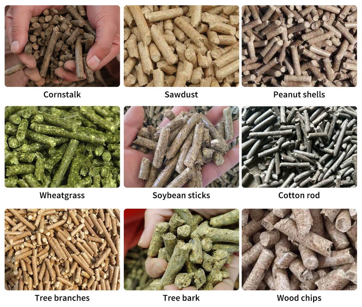 biomass pellet machine finished product