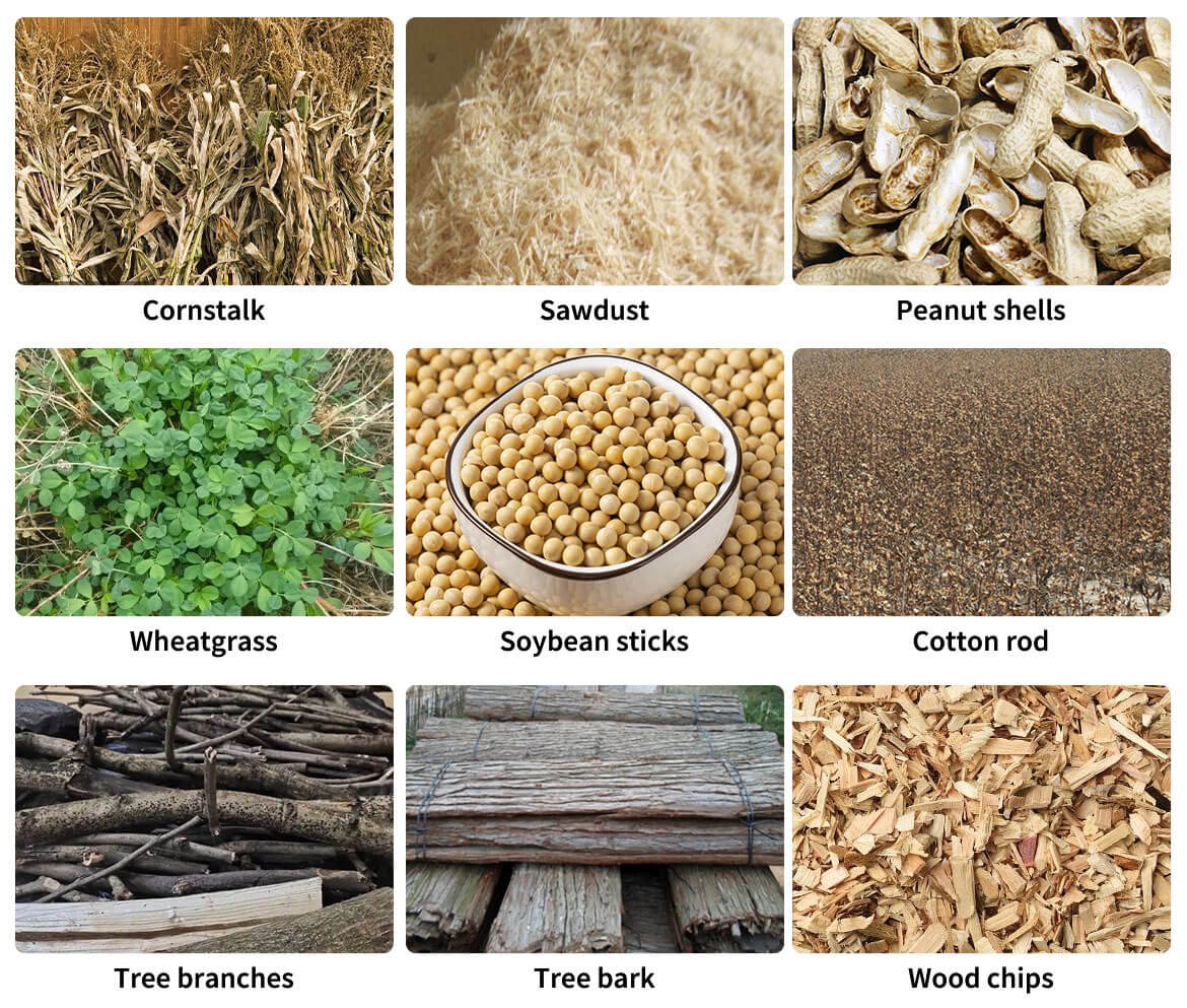 biomass pellet machine raw materials