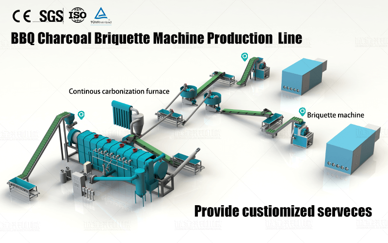 charcoal briquette production line-2