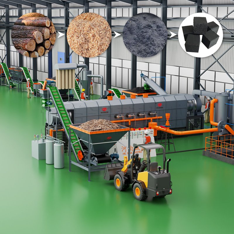 charcoal briquette production line