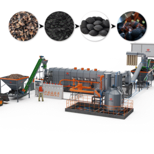 Машина для производства древесного угля Palm Kernel Shell