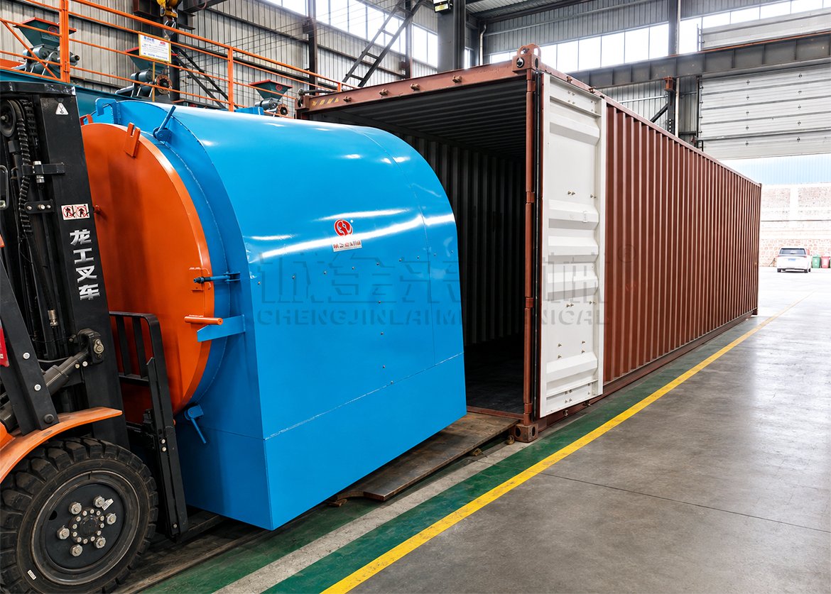 horizontal carbonization furnace container loading